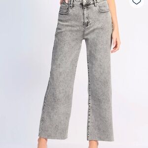 Women's Grey Wide-Leg Jeans